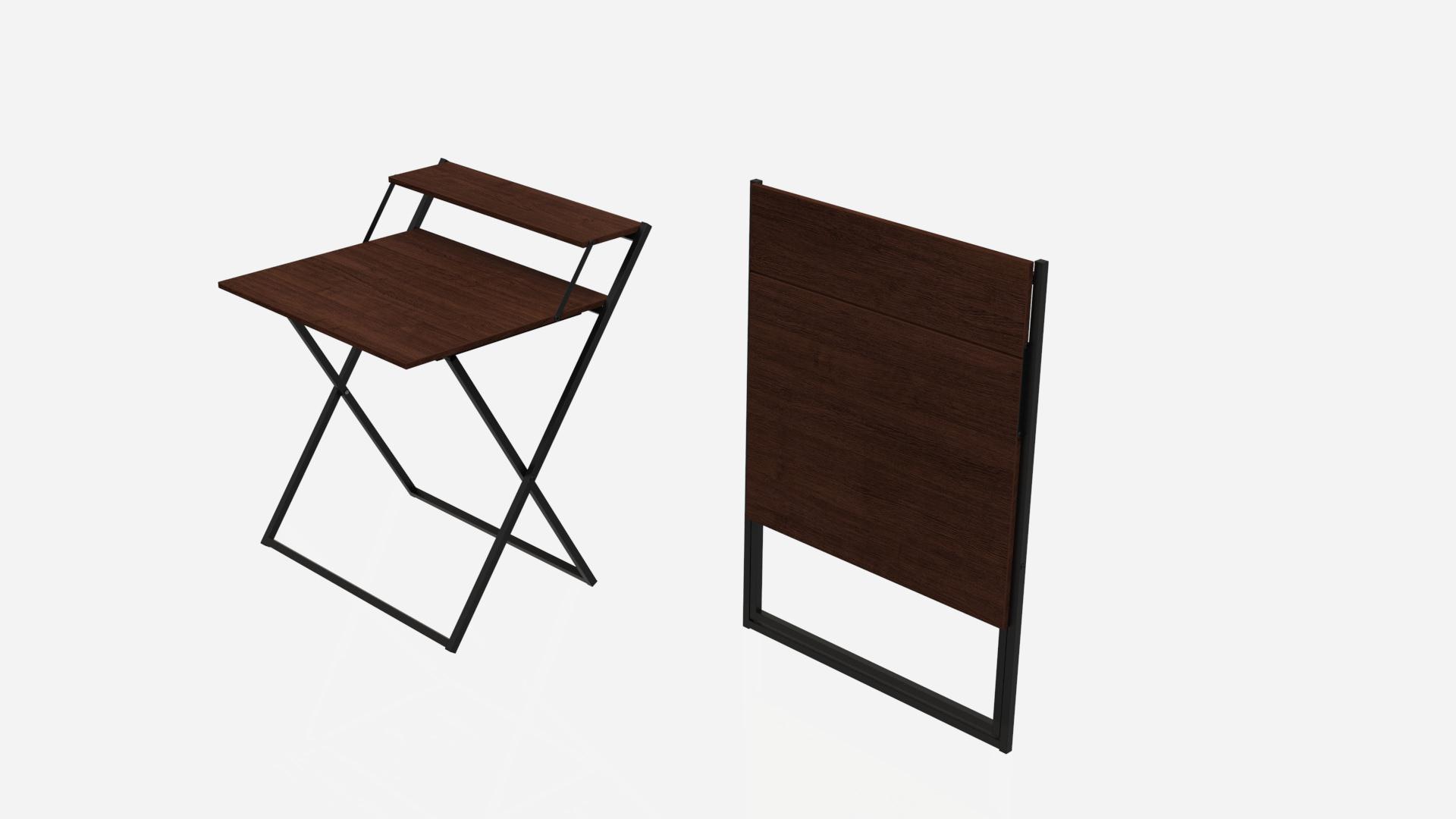 Стіл-трансформер Ferrum-decor Компакт 4 метал/ДСП 16 мм 750x790x720 мм Чорний/Венге Магія (FRD-105406) - фото 2 Стіл-трансформер Ferrum-decor Компакт 4 метал/ДСП 16 мм 750x790x720 мм Чорний/Венге Магія (FRD-105406) - фото 2