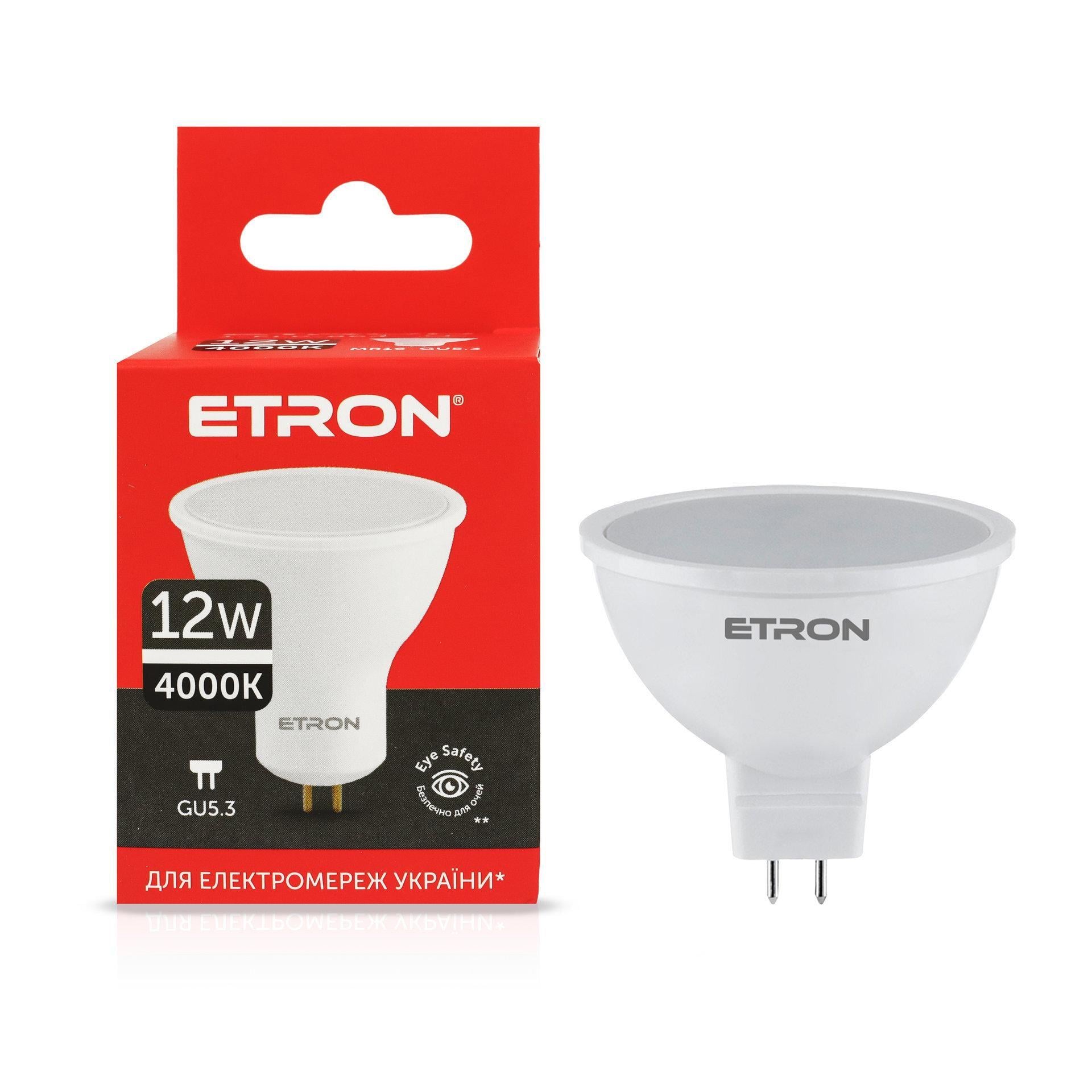 Лампа LED ETRON MR16 12W GU5.3 4000K Light