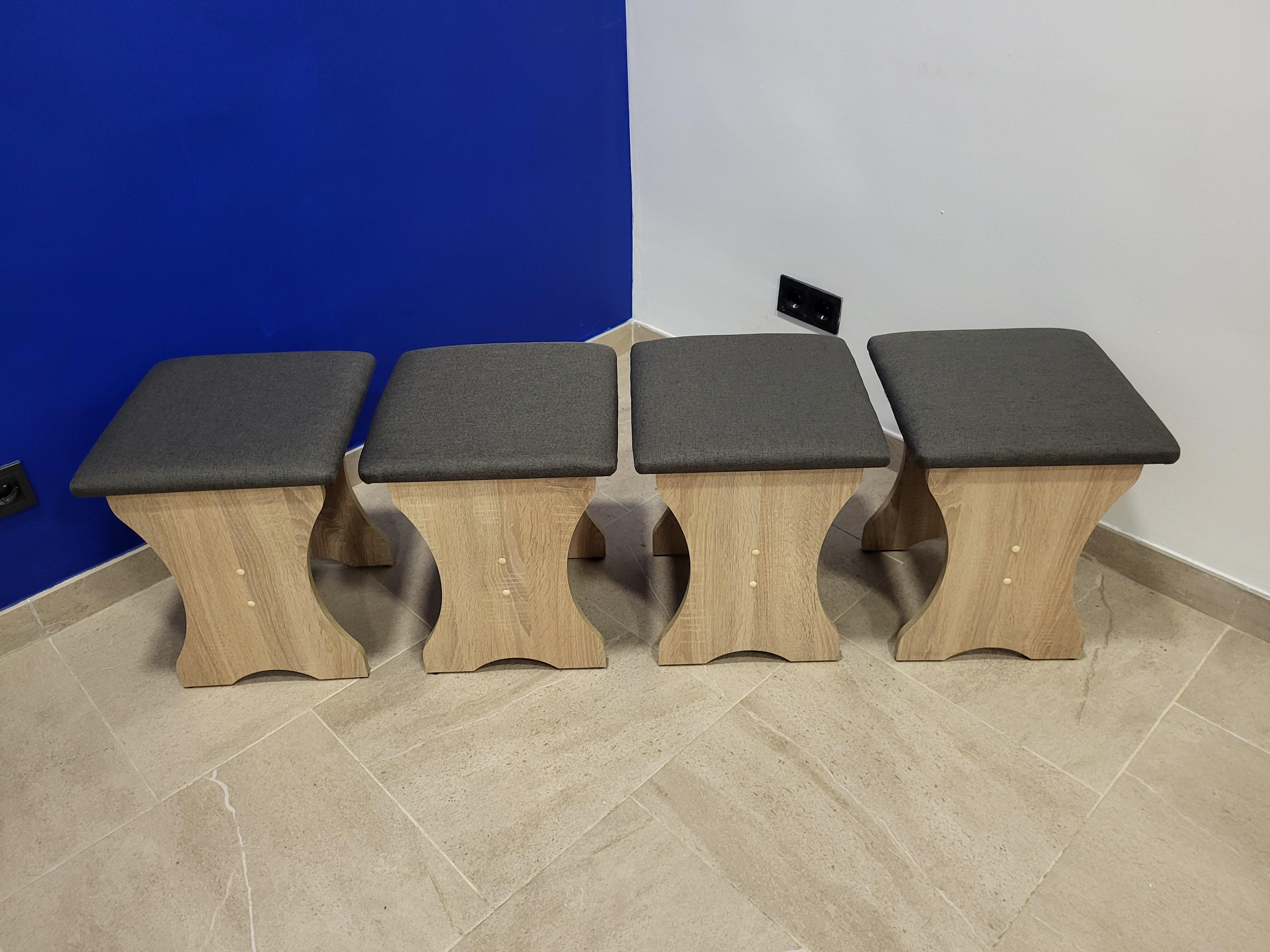 Комплект табуретов Семейный 35х35х44 см 4 шт. Дуб Сонома/Мальмо (TTTT-DS-M)