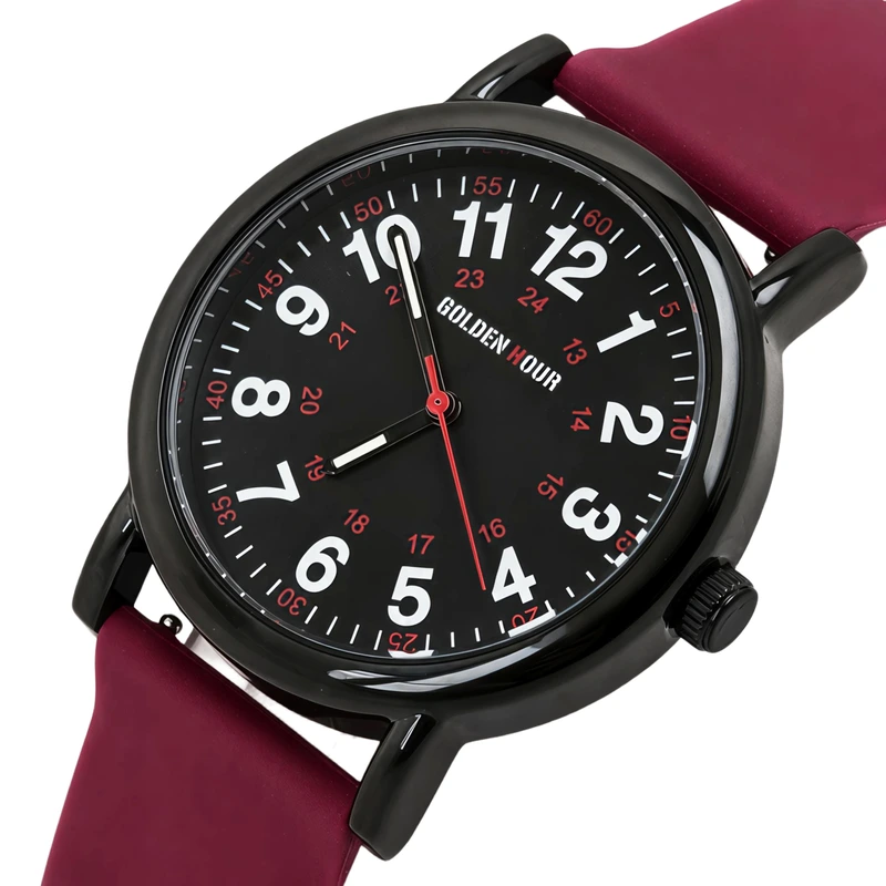 Наручний годинник GoldenHour Trend Black Cherry 2 ремінці