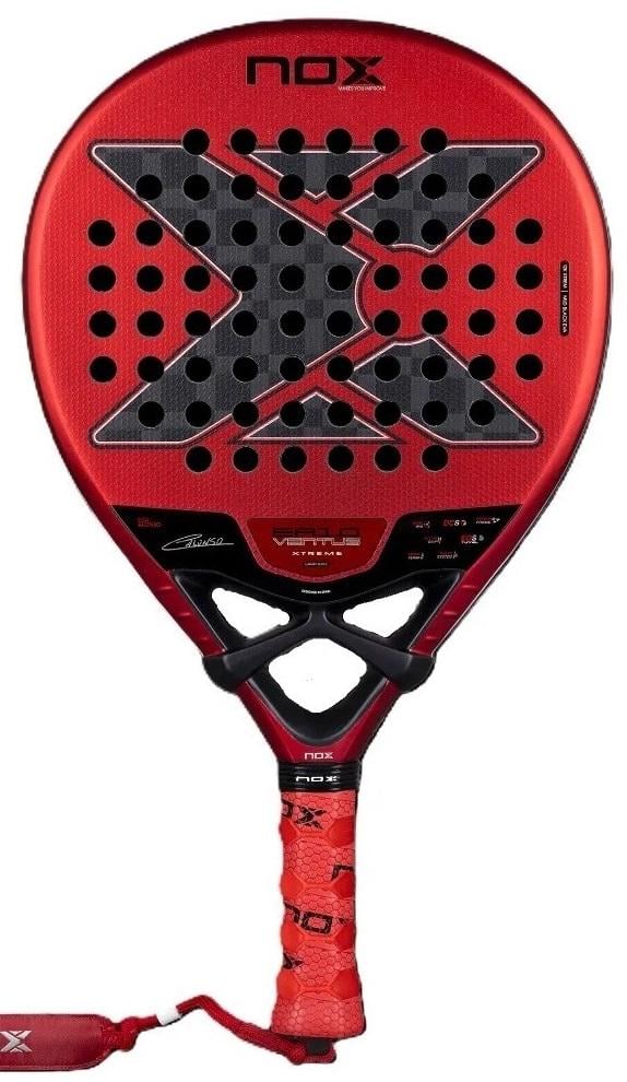 Ракетка для падел-тенісу NOX EA10 VENTUS HYBRID 12K 2026 Xtrem BY EDU ALONSO Червоний