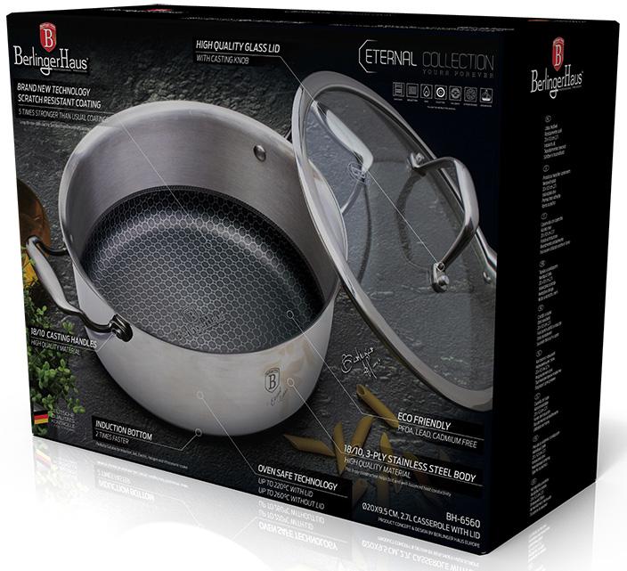 Каструля Berlinger Haus Eternal Collection з 3-шаровими стінками 2,4 л - фото 2 Каструля Berlinger Haus Eternal Collection з 3-шаровими стінками 2,4 л - фото 2