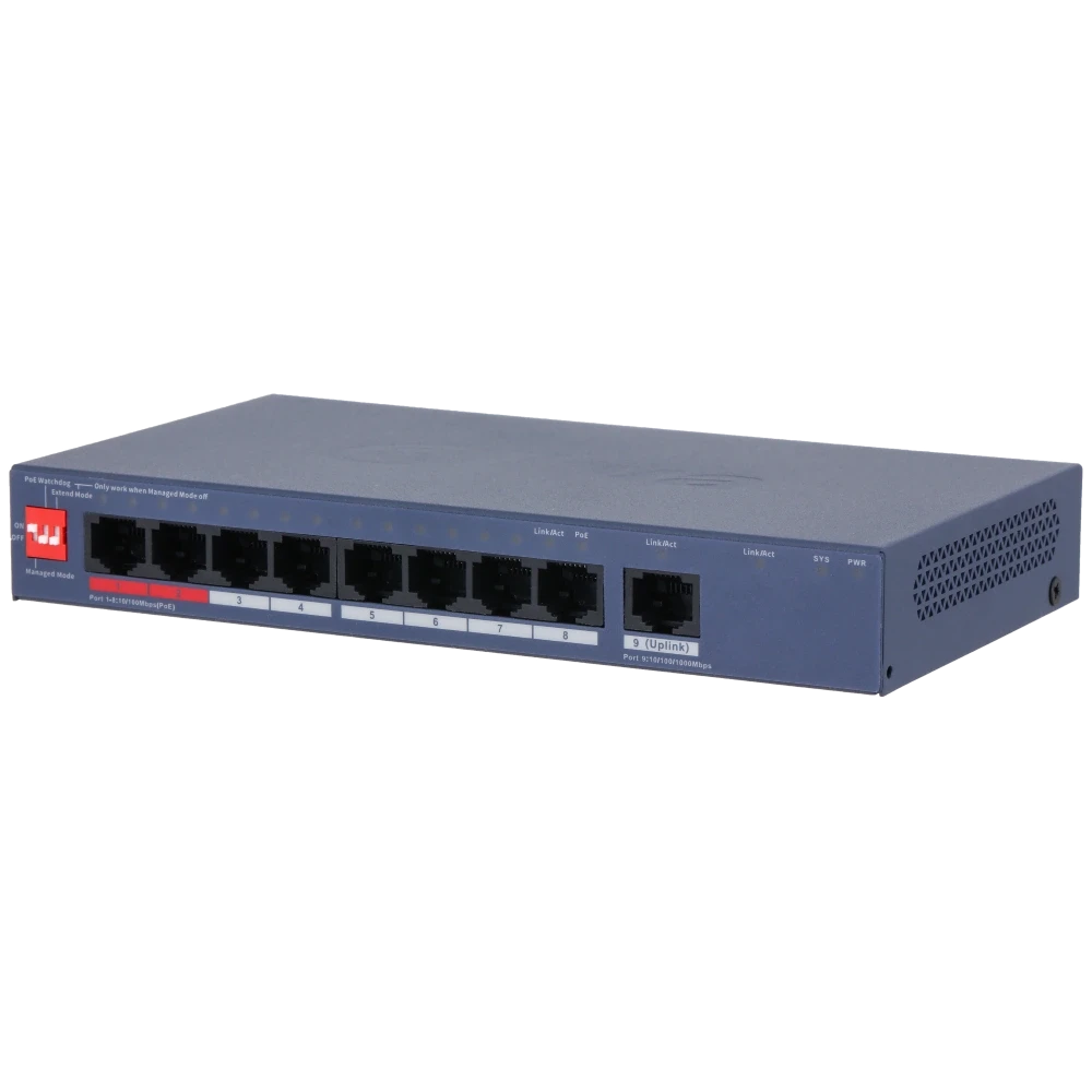 Комутатор 8 портів керований Dahua DH-CS4009-8ET1GT-110 (3080876516)