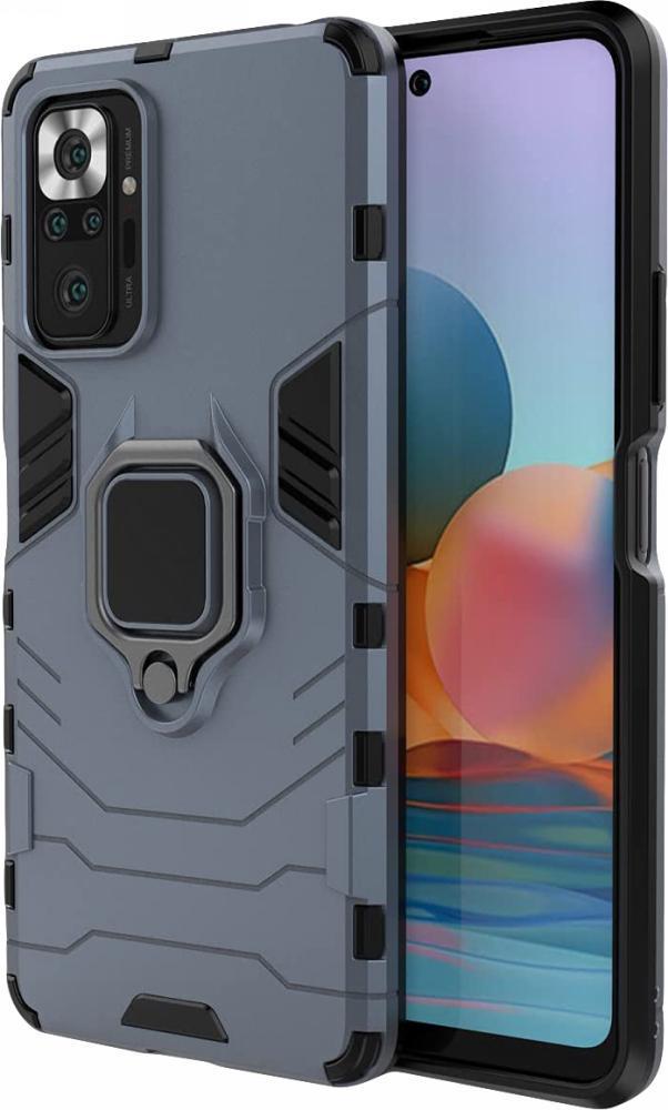 Противоударный чехол Xiaomi Redmi Note 10 Pro (подставка кольцо) Graphite (21815-40)