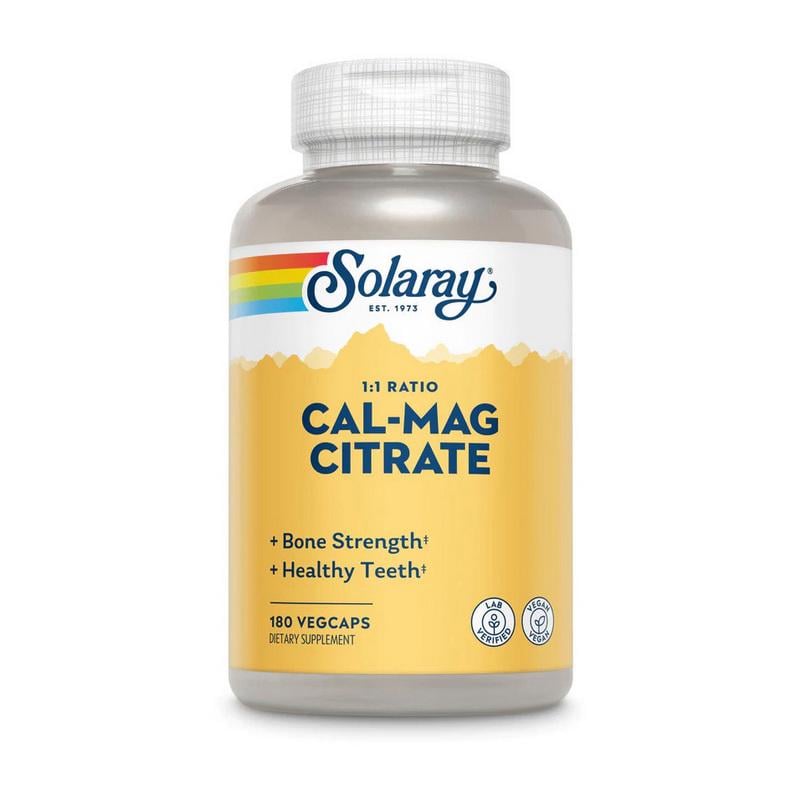 Кальций и магний цитрат Solaray Cal-Mag Citrate 180 вер. капс.
