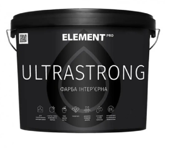 Краска интерьерная для стен Element PRO ULTRASTRONG 5 кг Белый В1 (2202184338) Краска интерьерная для стен Element PRO ULTRASTRONG 5 кг Белый В1 (2202184338)