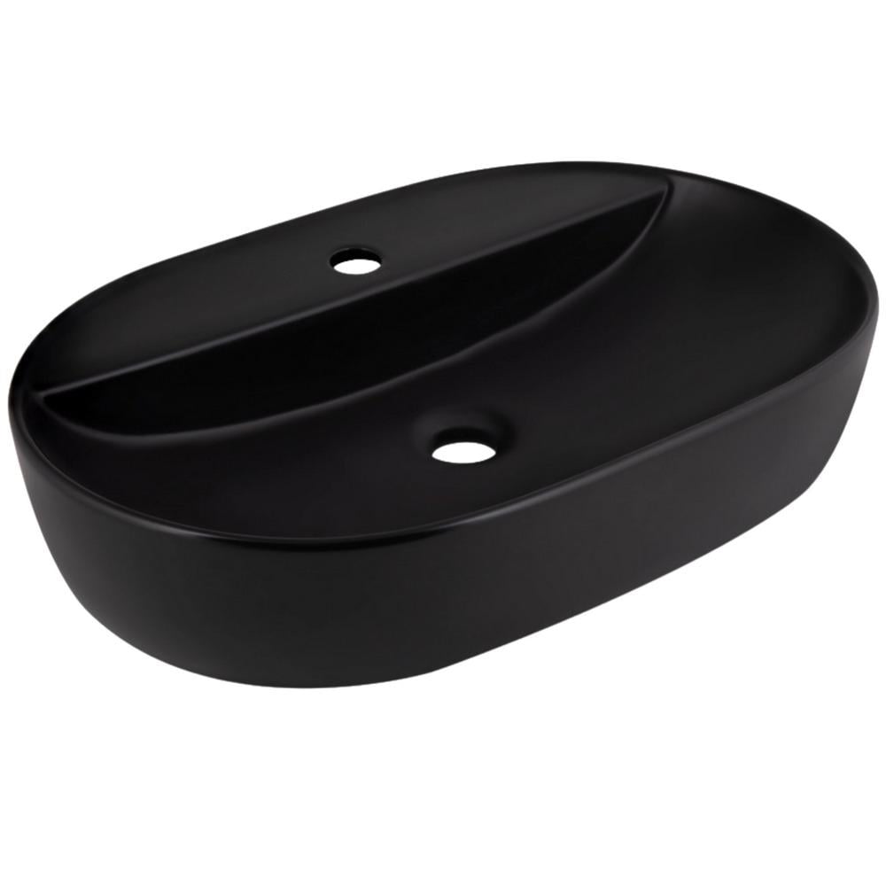 Умывальник накладной Q-tap Scorpio QT142203MBMBN48469 600x400x120 мм Черный (269834)