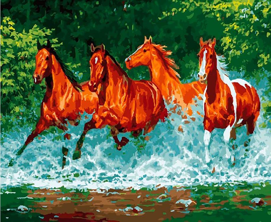 Картина по номерам Rainbow Art Бегущие по воде (GX24774-RA)