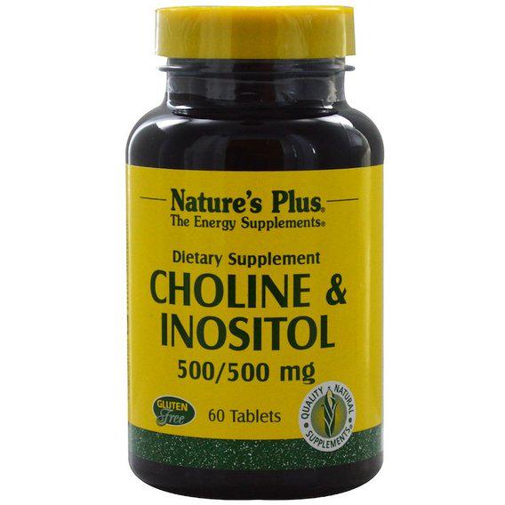 Инозитол Nature's Plus Choline & Inositol 500 500 мг 60 Tabs (NTP2134)