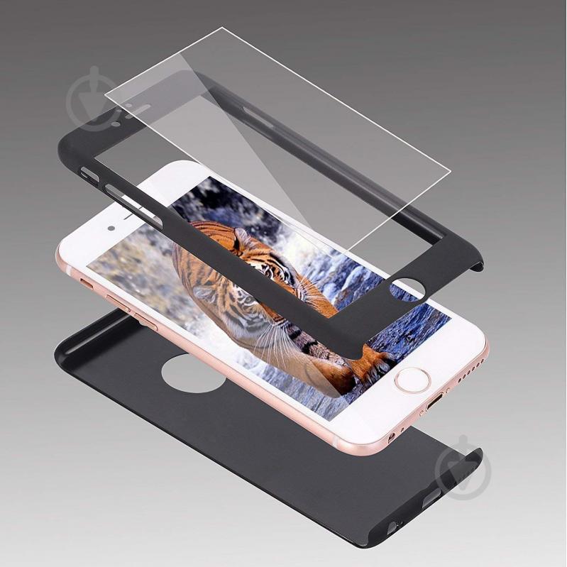 Чехол Full с защитным стеклом для Iphone 7/8 Черный (HbP66222)