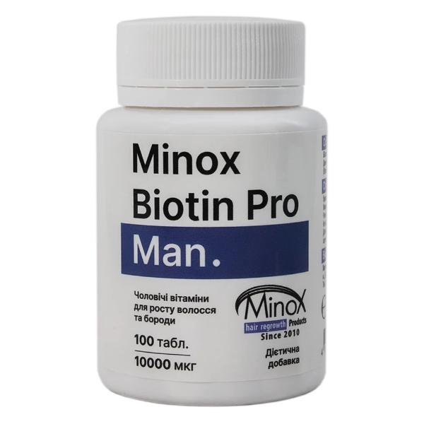 Комплекс для волосся MinoX Biotin Pro Man 10000 м кг 100 табл. (000026456)