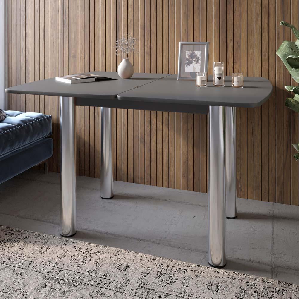 Обеденный стол Lion Нота раскладная 60x90/90x120 см Антрацит (000-000-2603)