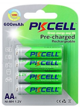Набор аккумуляторов PKCELL 1,2V AA 600 mAh NiMH 4 шт. (26025819)