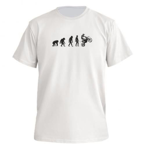 Футболка мужская Owi Premium Эволюция мотоциклиста L Молочный (15014834-63-175517-L)