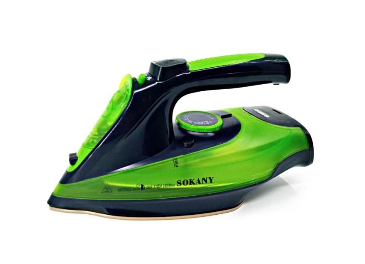 Праска бездротова Sokany AJ-2085 з парогенератором 2400 Вт Зелений (208500) - фото 1