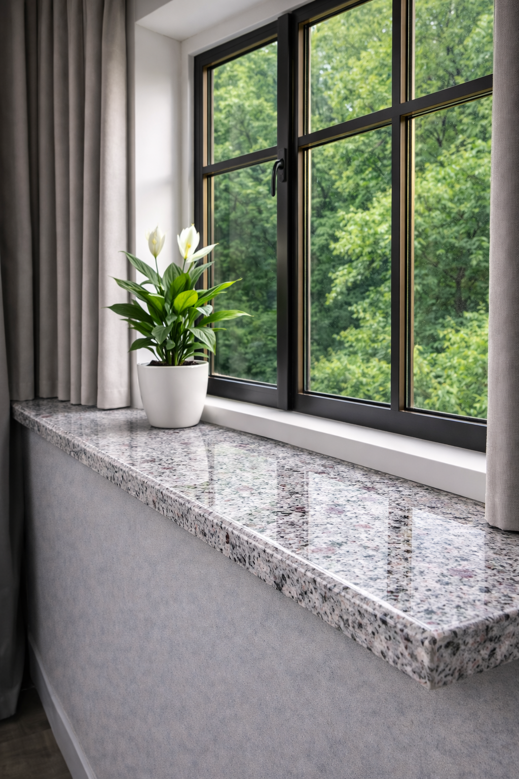 Подоконник гранитный Гранатовый гранит 1600х400х30 (ПО-0010-1600)