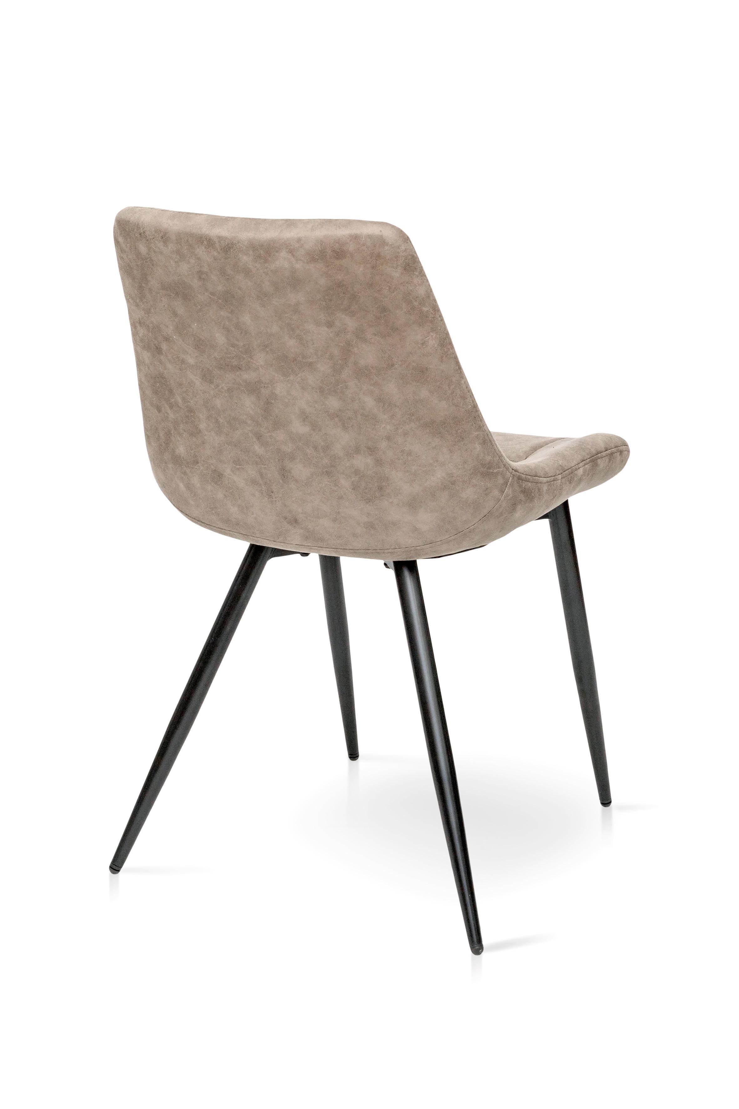 Стілець для кухні та вітальні ГРЕЙС Крокус 570х800х500 мм Чорний/Капучіно (GAА0056317) - фото 4 Стілець для кухні та вітальні ГРЕЙС Крокус 570х800х500 мм Чорний/Капучіно (GAА0056317) - фото 4