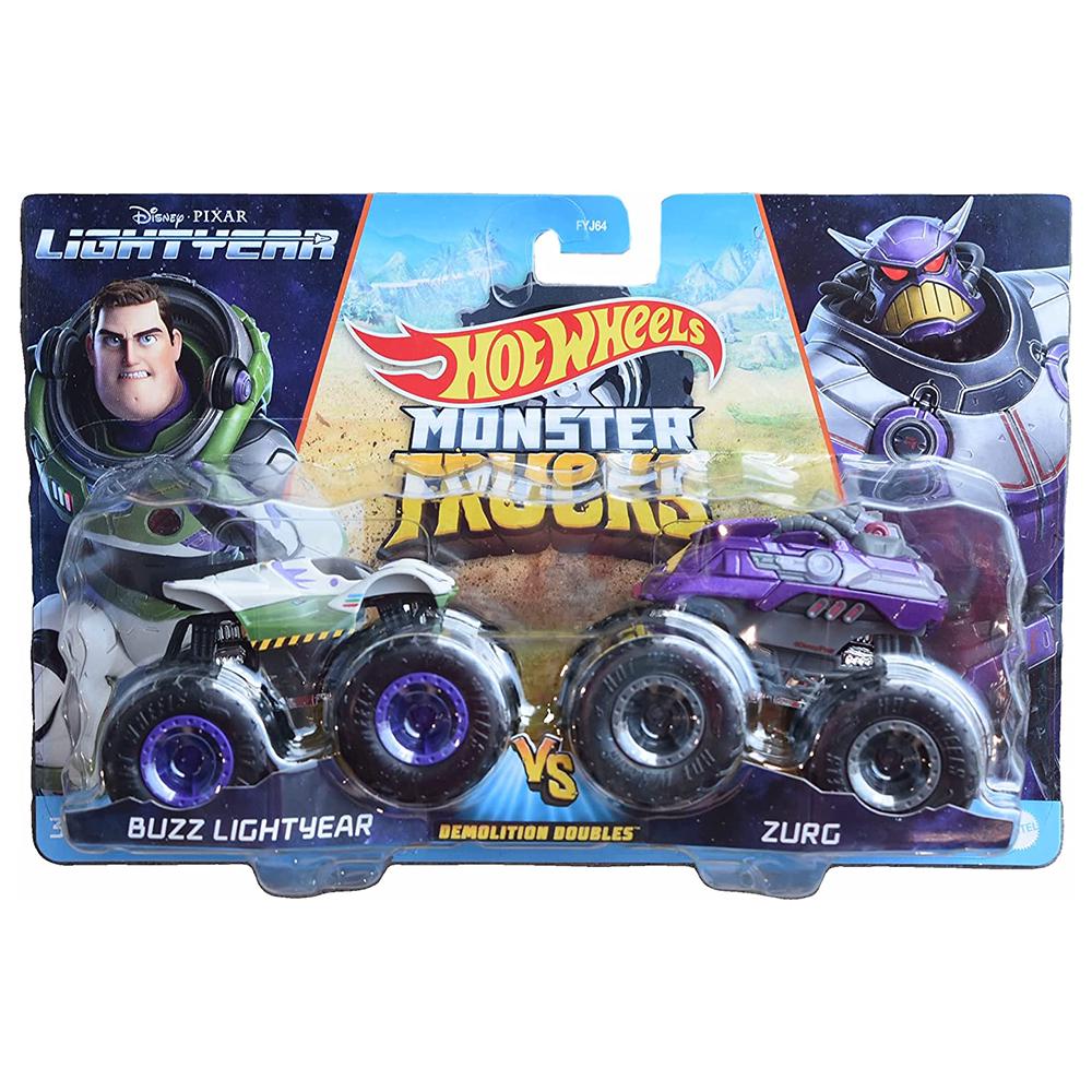 Набір Hot Wheels Monster Trucks 2 автомобіля Buzz Lightyear Vs Zurg (FYJ64-26)