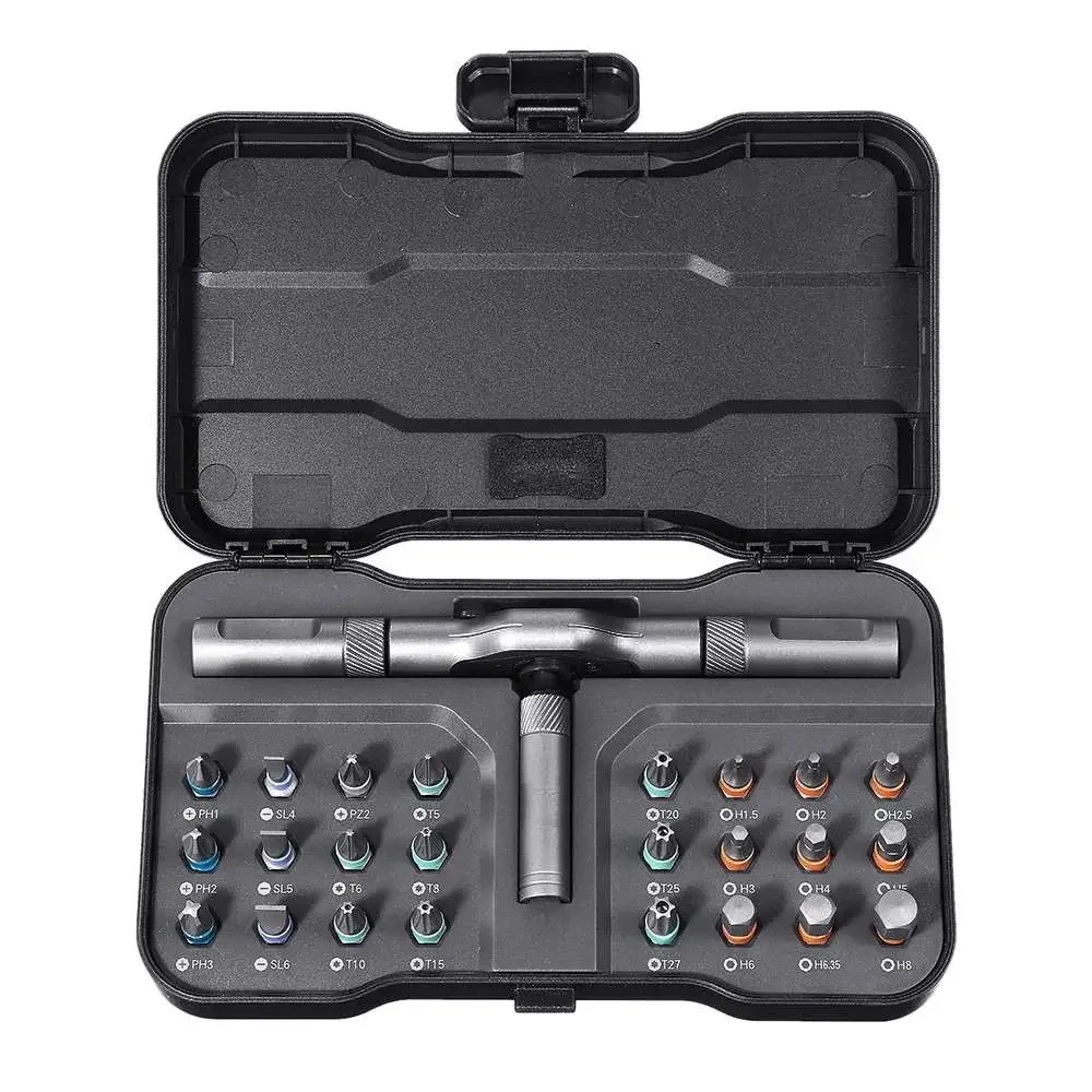 Набір викрутка-тріскачка з бітами AtuMan RS1 24в1 викрутка з храповим механізмом зі змінними насадками (17945333) - фото 6