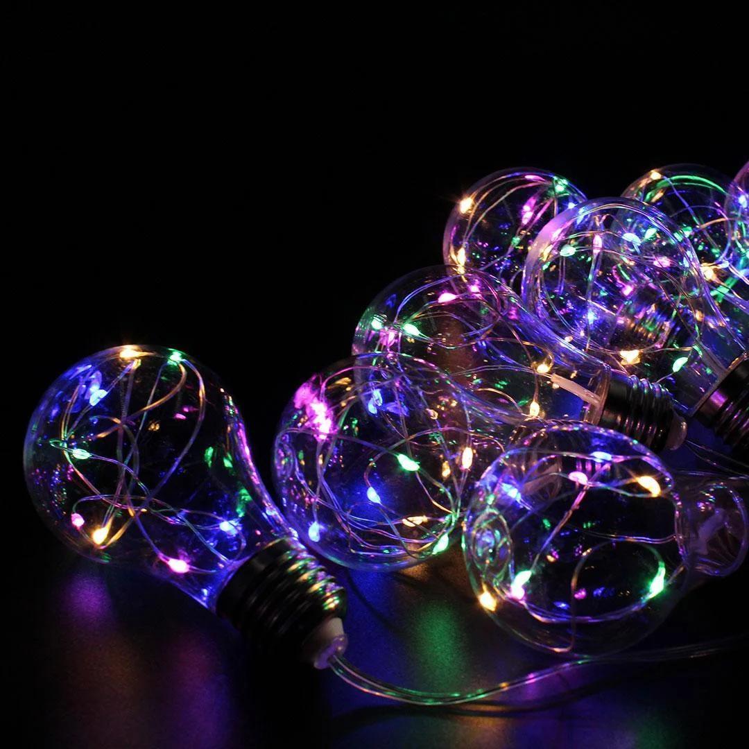 Гірлянда лампочки 10 LED з з'єднувачем Різнокольоровий (1503581424)