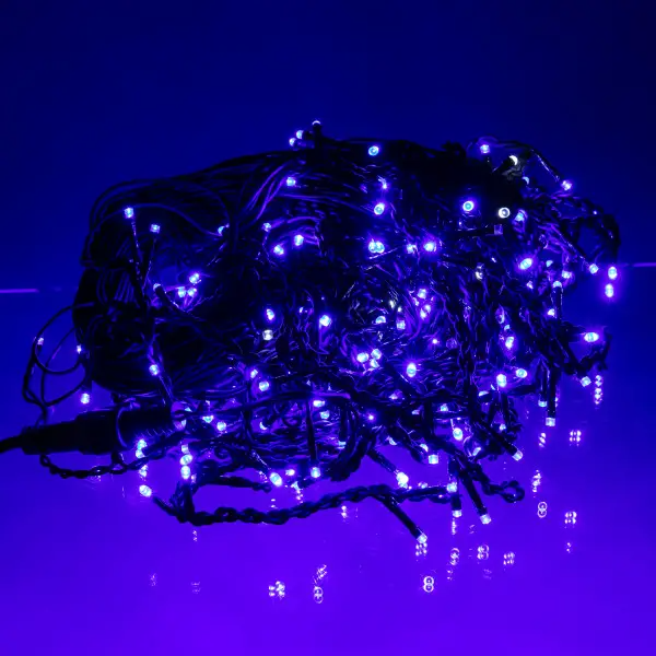 Гірлянда мережна Бахрома вулична 20 м 335 LED діодів зовнішня від мережі чорна нитка колір світла Синій (20MBBL) - фото 6 Гірлянда мережна Бахрома вулична 20 м 335 LED діодів зовнішня від мережі чорна нитка колір світла Синій (20MBBL) - фото 6