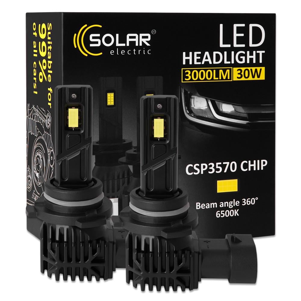 Автолампа Solar LED HB4(9006) 12/24V 30W 3000Lm 6500K CSP3570 2 шт.