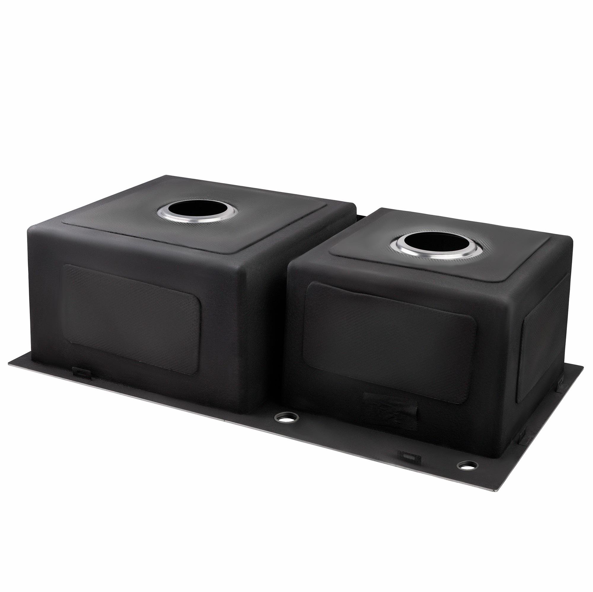 Мийка для кухні інтегрована Lidz Handmade H7843 Brushed Steel з двома чашами та дозатором 3/1 мм (31022596) - фото 5