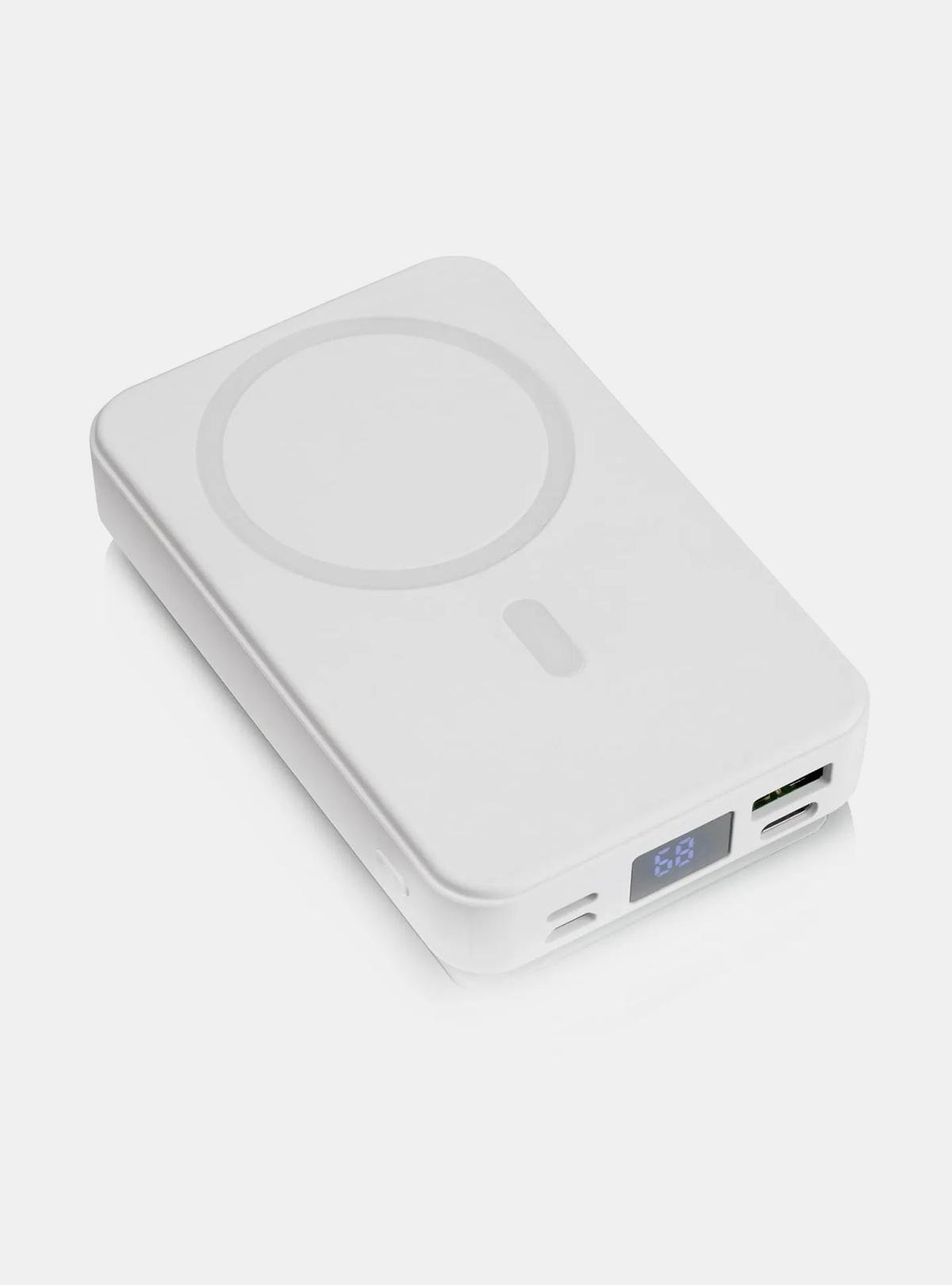 Повербанк OnePro з magsafe та кабелями Type-C Lighthing 10000 mah Білий (73741)