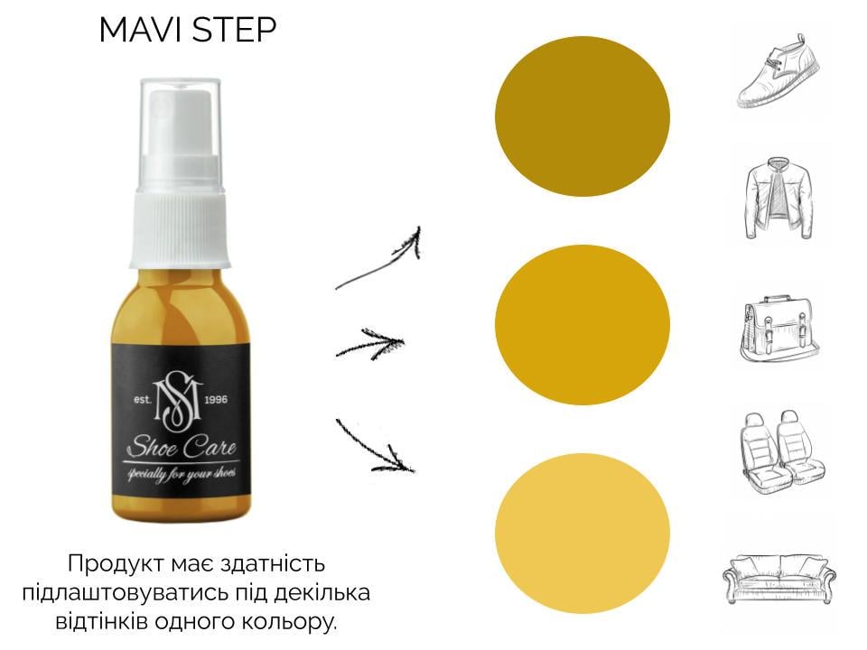 Жир норки для обуви MAVI STEP-Grease Spray 25 мл Охра (E03/108/025) - фото 3