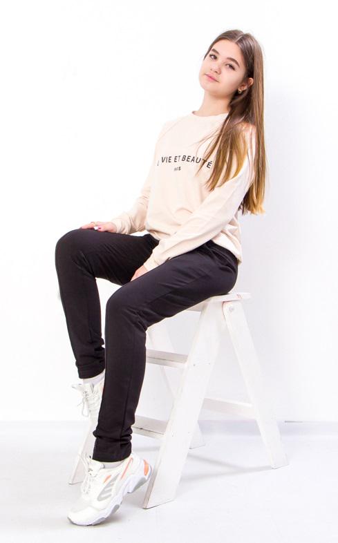 Брюки для девочки со стрелками Носи свое подростковые 164 см Черный (6247-057-v20)