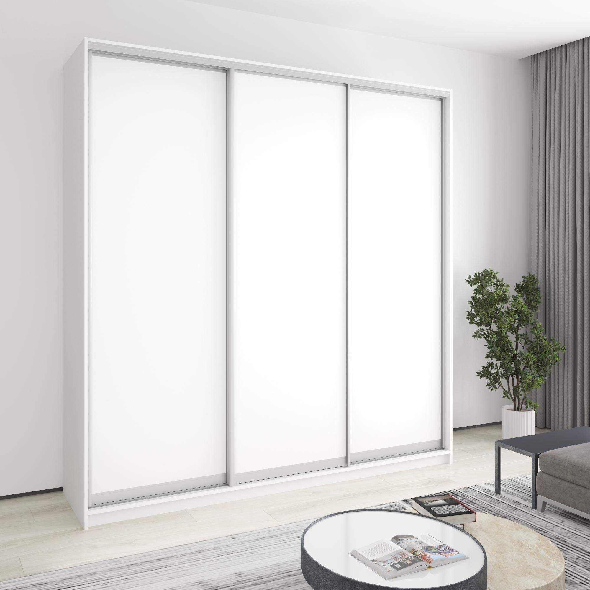 Шкаф-купе трехдверный MebelStar Стандарт AL 3 ДСП 230x45x240 см Аляска белый (MBS-1811) Шкаф-купе трехдверный MebelStar Стандарт AL 3 ДСП 230x45x240 см Аляска белый (MBS-1811)