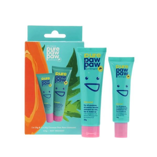 Набор восстанавливающих бальзамов для губ Pure Paw Paw Duo Coconut 15/25 г