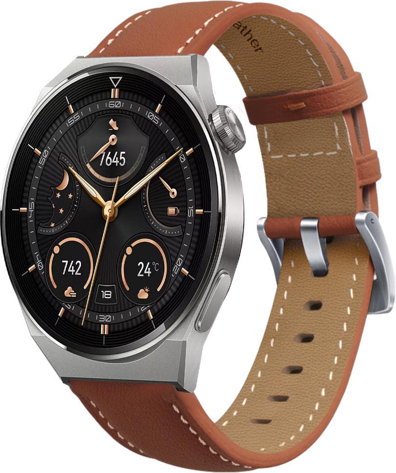 Ремешок кожаный Folsa для Huawei Watch GT3 Pro 46 мм Brown (37310-30)