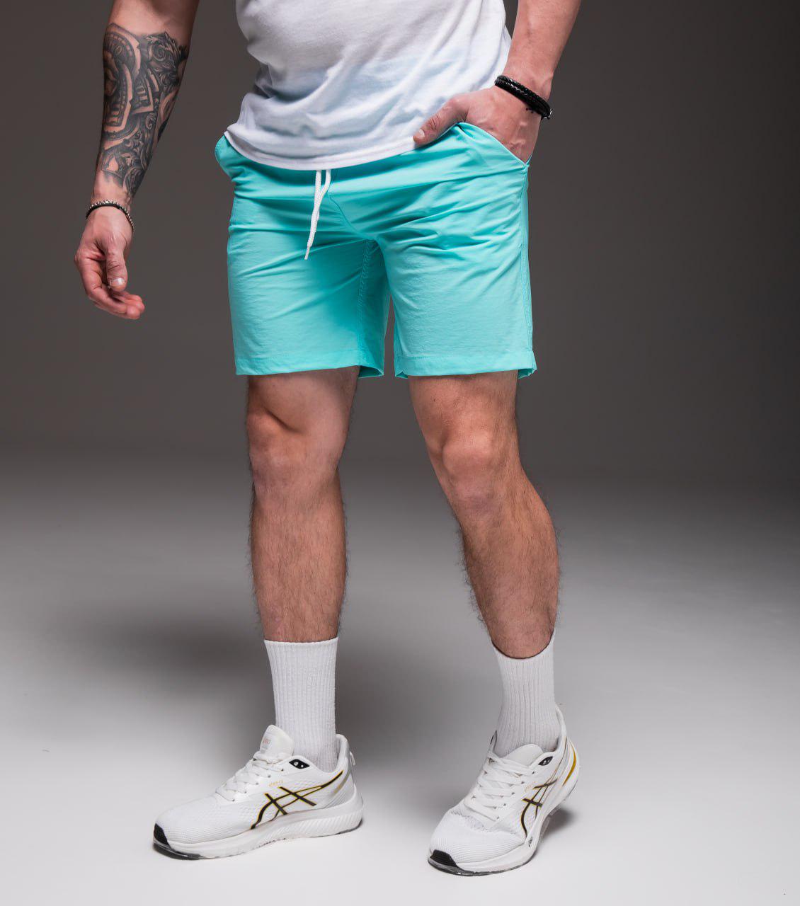 Шорты мужские Basic пляжные летние S Бирюзовый (2031/2/1) - фото 4 Шорты мужские Basic пляжные летние S Бирюзовый (2031/2/1) - фото 4