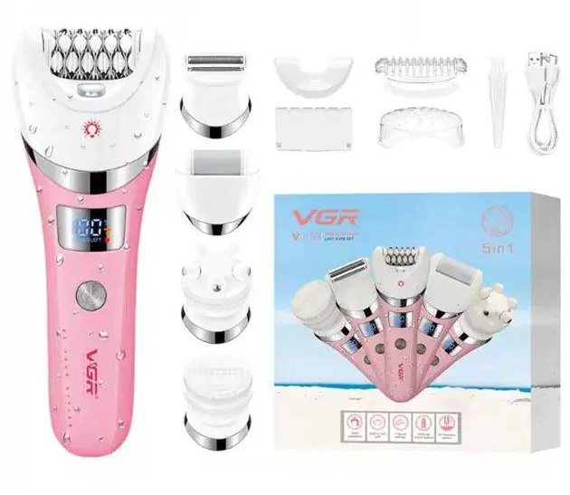 Эпилятор аккумуляторный VGR V-759 1400 mAh IPX6 2 скорости (opt-104889)