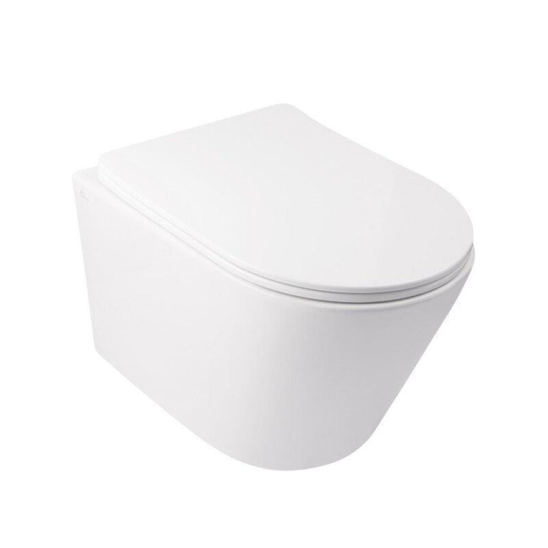 Унитаз подвесной Q-tap Swan QT16335178W безободковый с сиденьем с микролифтом (73394)