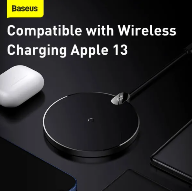 Зарядний пристрій BASEUS LED Display Gen 2 Wireless Charger бездротовий з технологією Qi 15W Чорний (CCED000001) - фото 11