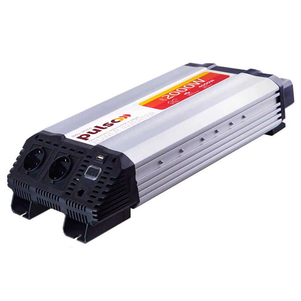 Автомобільний інвертор PULSO IMU-2024 24V-220V/2000W/USB-5VDC2.0A модифікований синус/клеми (IMU-2024)