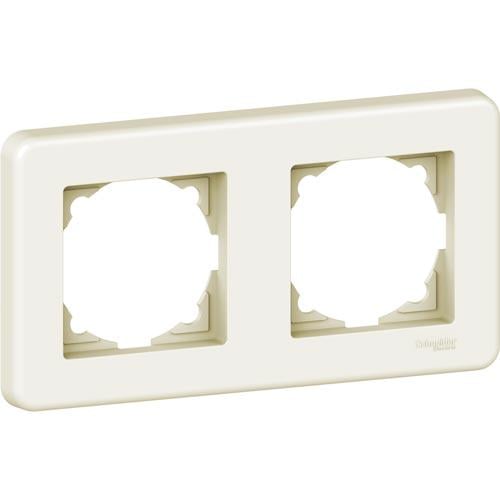 Рамка Schneider Electric Leona двухместная горизонтальная Кремовый (LNA5800223)