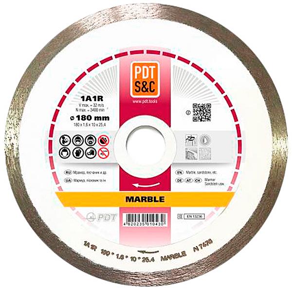 Диск алмазний по мармуру PDT Marble 1A1R 180х1,6х10х25,4 мм (820401CMR)