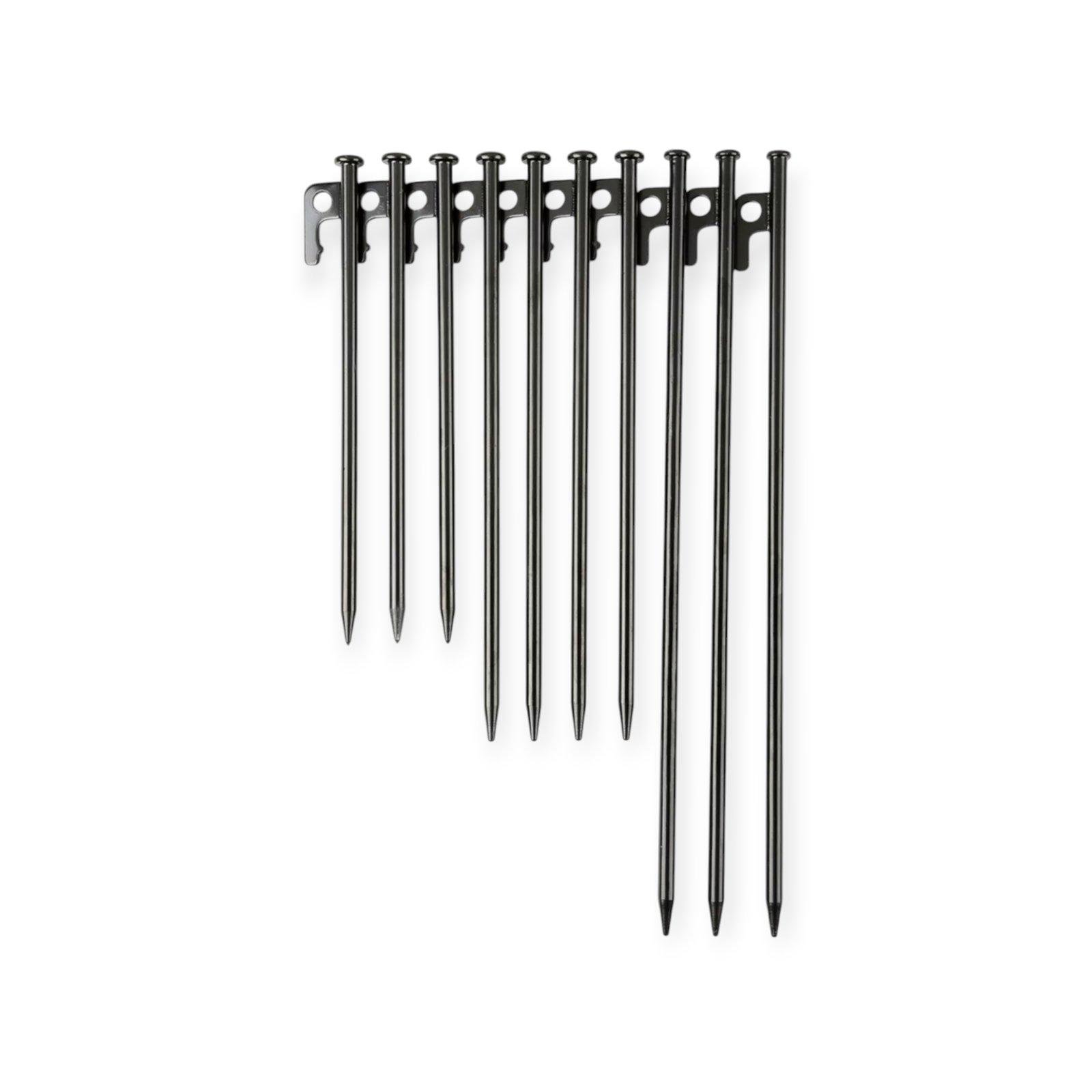 Колок стальной металлический Optima для палатки/тента/1 шт. 25 см Черный (STM-250)