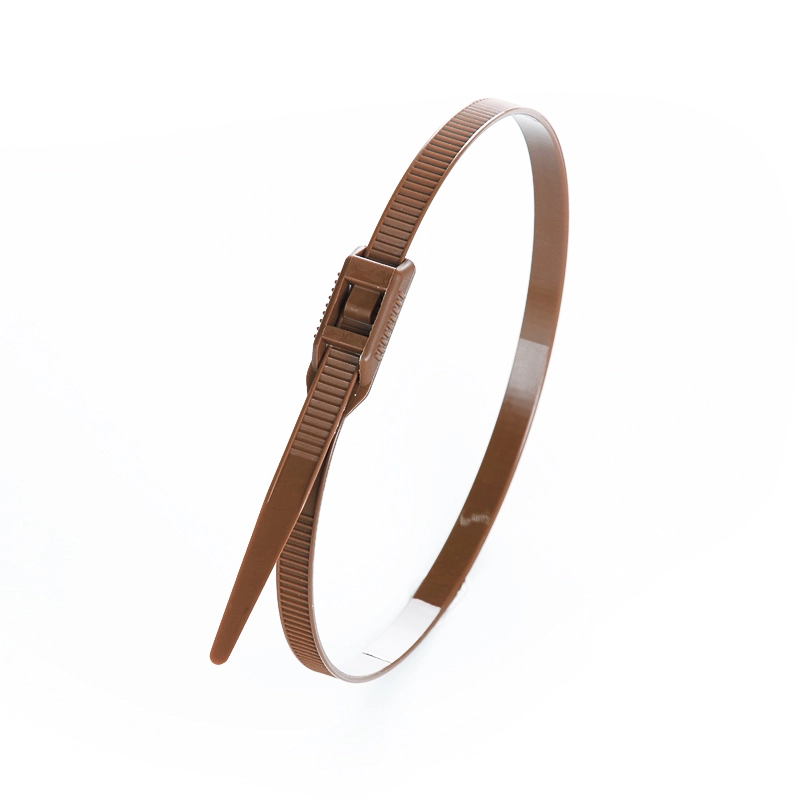 Стяжка кабельна Apro з низьким профілем замку 100 шт. 8x400 Коричневий (21790523)