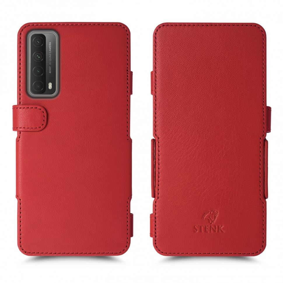 Чехол книжка Stenk Prime для HuaWei P Smart (2021) Красный (68090)