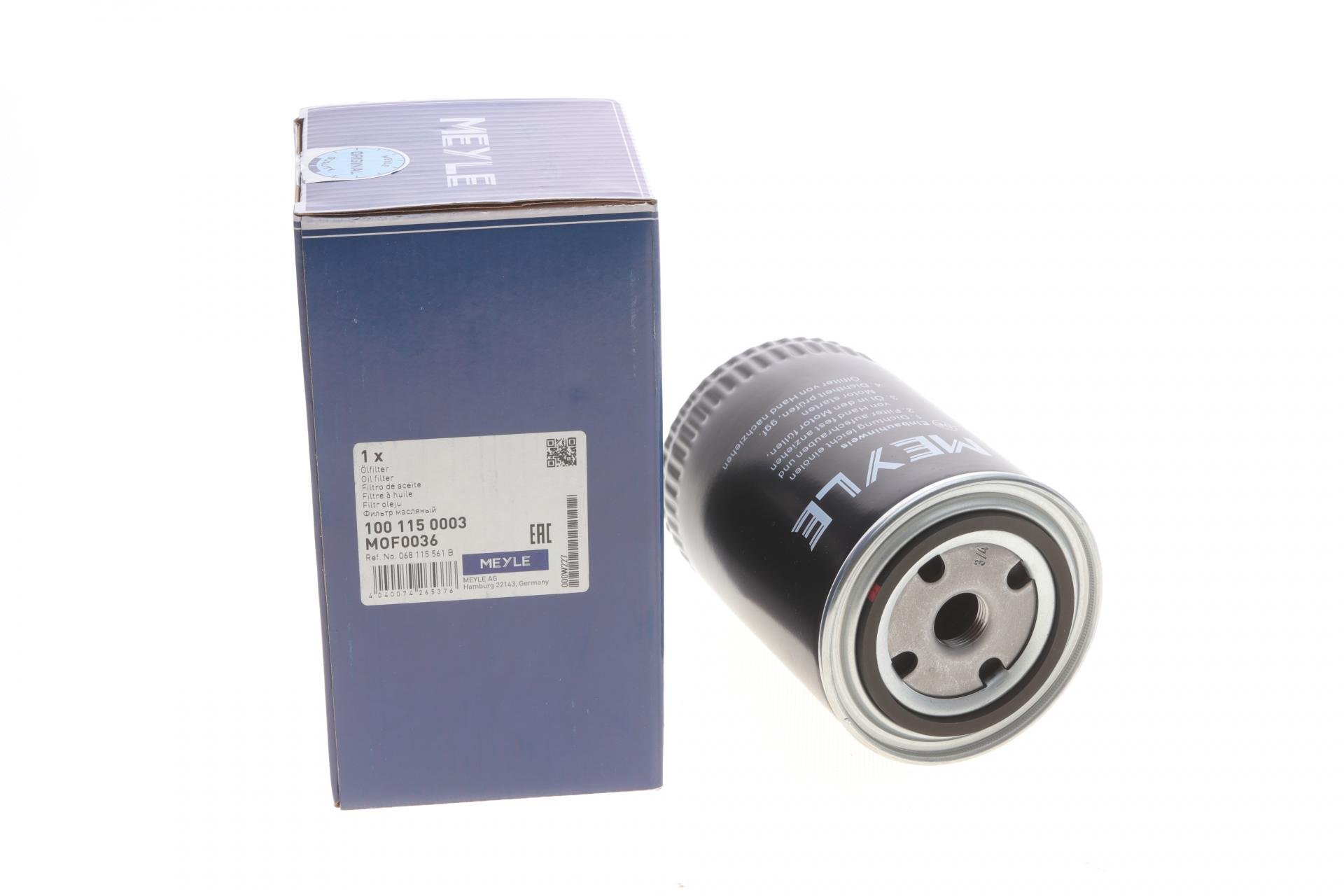 Фільтр масляний Meyle для Audi/VW- (100 115 0003)