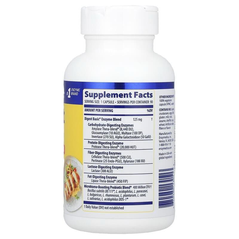 Ферменты и пробиотики Enzymedica Digest Basic Probiotics 90 капс. - фото 2 Ферменты и пробиотики Enzymedica Digest Basic Probiotics 90 капс. - фото 2