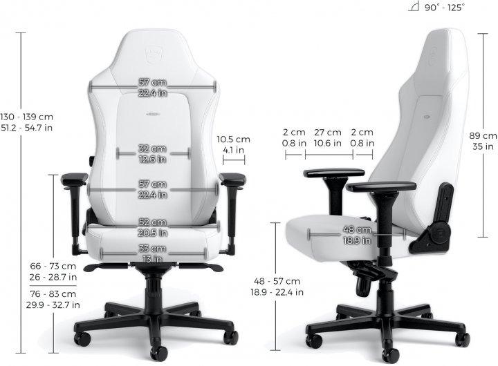 Крісло геймерське Noblechairs HERO Edition Екошкіра White (NBL-HRO-PU-WED) - фото 6