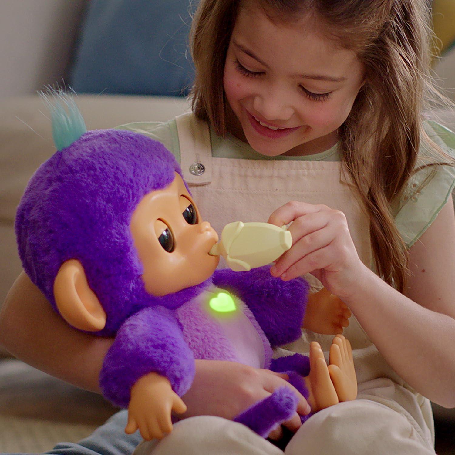 Мягкая игрушка WowWee Fingerlings Интерактивная обезьянка Санни Care 'n' Cuddles Interactive Baby Monkey Sunny (WWF18) - фото 2 Мягкая игрушка WowWee Fingerlings Интерактивная обезьянка Санни Care 'n' Cuddles Interactive Baby Monkey Sunny (WWF18) - фото 2