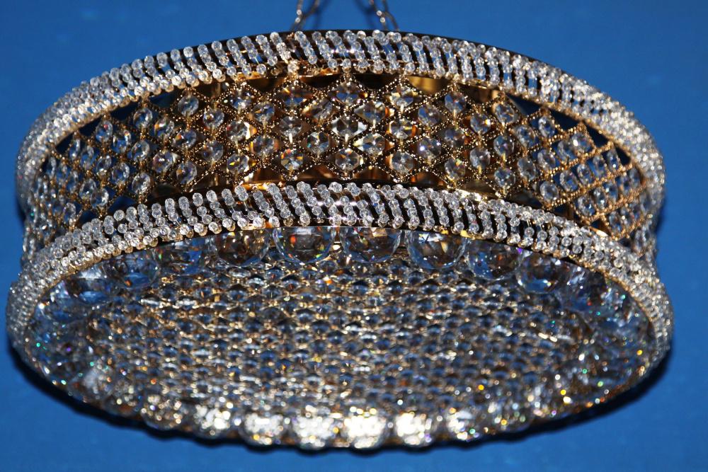 Хрустальная люстра L0449/9 Золото/Белый (AN000627)