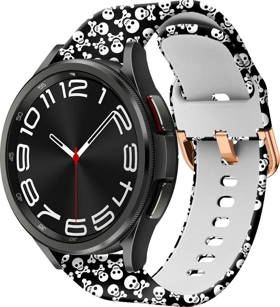 Ремешок Colorful для Galaxy Watch 6 Classic 43 мм Skull Black (37665)