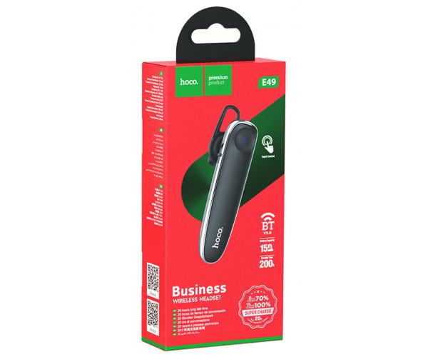 Гарнитура Hoco E49 Bluetooth Black - фото 4